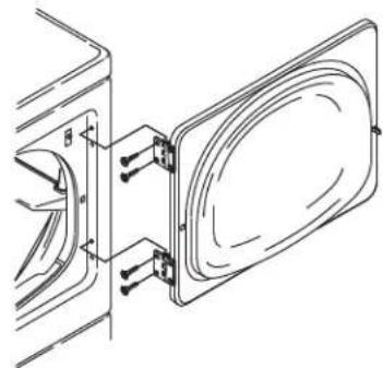 WHIRLPOOL NDE2335AYW - Suivre ces étapes pour inverser le sens d'ouverture de la porte : - 1