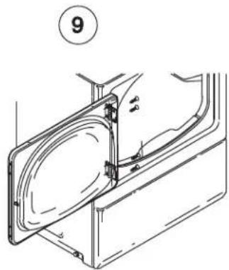 WHIRLPOOL NDE2335AYW - Follow these steps to reverse the door: - 9