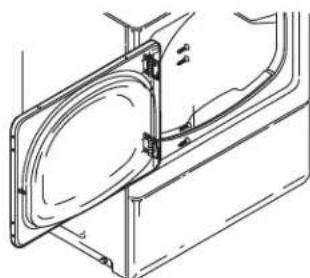WHIRLPOOL NDE2335AYW - Suivre ces étapes pour inverser le sens d'ouverture de la porte : - 10