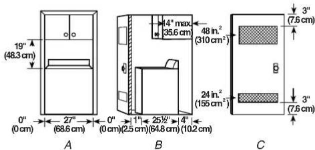 WHIRLPOOL GVW9959KL - Recessed area or closet installation - 1