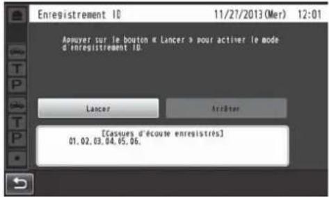 PANASONIC Attune II WXCC411 - Appuyer sur le bouton [Casques d'écoute], puis sur le bouton [Enregistrement ID]. - 1