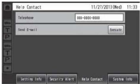 PANASONIC Attune II WXCC411 - Help Contact screen - 1