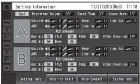 PANASONIC Attune II WXCC411 - Setting Information button - 1