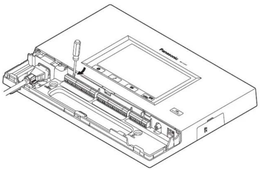 PANASONIC Attune II WXCC411 - ■ Câblage du connecteur Euroblock - 1