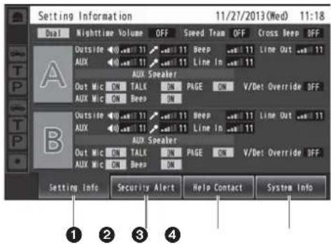 PANASONIC Attune II WXCC411 - ■ Setting Information screen - 1