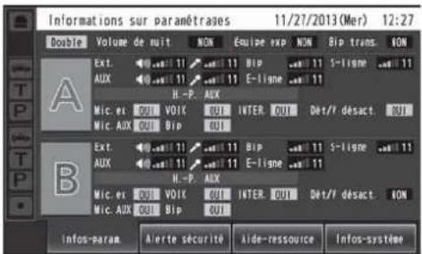 PANASONIC Attune II WXCC411 - i Bouton Informations sur paramétrages - 1