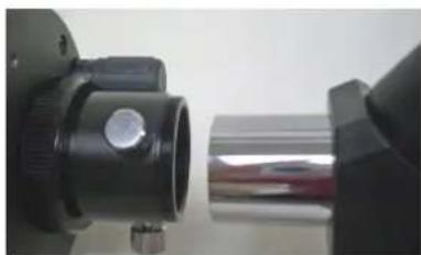 CELESTRON C90 - To attach the Erect Image Diagonal and an Eyepiece: - 1