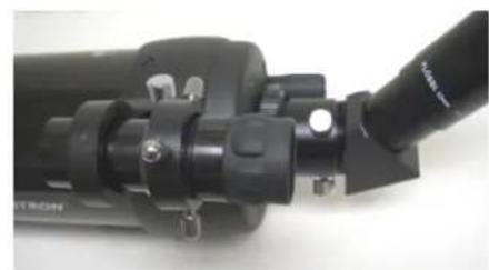 CELESTRON C90 - To attach the 8x21 Erect Image Finderscope: - 3
