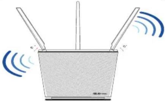 ASUS RTAX68U - Разположение на безжичния рутер Разположение на безжичн - 1