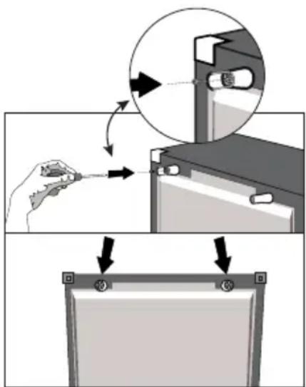 BEKO RCHE300K30WN - Fixation des Cales en Plastique - 1