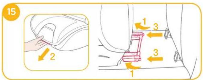 Joie Traver Shield - Installation using ISOSAFE System and 3-point belt or using 3-point belt only - 6