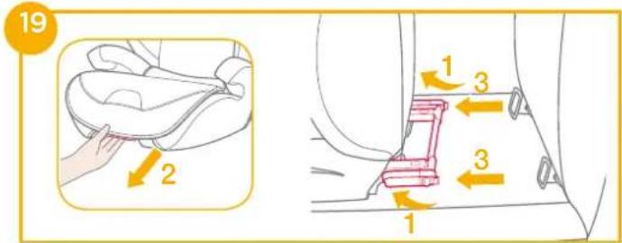 Joie iTraver - Instalace s použitím systému ISOFIX a 3bodového pásu nebo pouze s použitím 3bodového pásu - 5