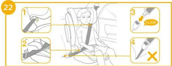 Joie iTraver - Asennus käyttämällä ISOFIX-järjestelmää ja 3-pisteturvavyöta tai käyttämällä vain 3-pisteturvavyöta - 8