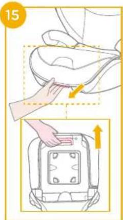 Joie iTraver - Asennus käyttämällä ISOFIX-järjestelmää ja 3-pisteturvavyöta tai käyttämällä vain 3-pisteturvavyöta - 2