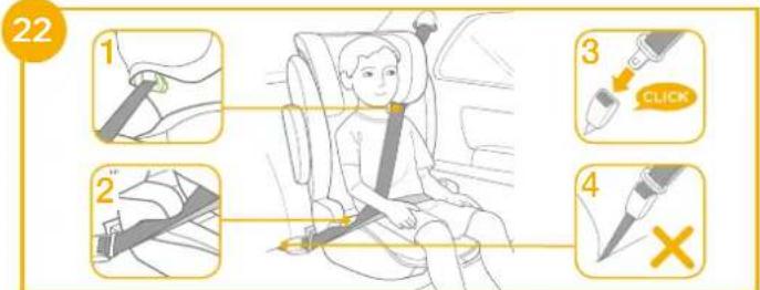 Joie iTraver - Installation avec le système ISOFIX et la ceinture 3 points ou uniquement avec la ceinture 3 points - 8