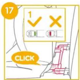 Joie iTraver - Installazione con sistema ISOFIX e cintura a 3 punti o usando solo la cintura a 3 punti - 4