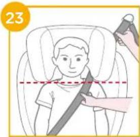 Joie iTraver - Installazione con sistema ISOFIX e cintura a 3 punti o usando solo la cintura a 3 punti - 13