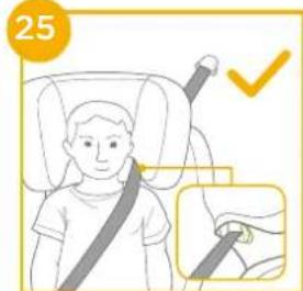 Joie iTraver - Asennus käyttämällä ISOFIX-järjestelmää ja 3-pisteturvavyöta tai käyttämällä vain 3-pisteturvavyöta - 11