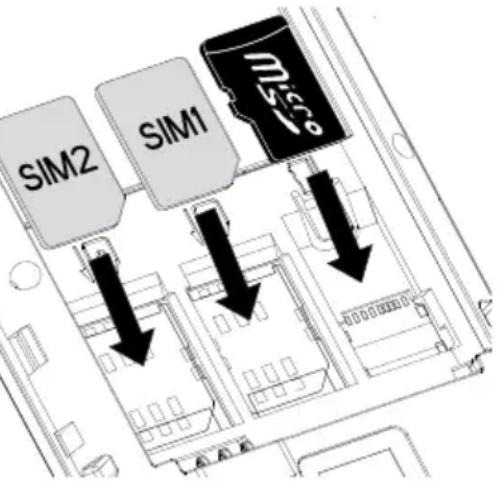 DORO 730X - Insertion de la carte SIM et des cartes mémoires - 1