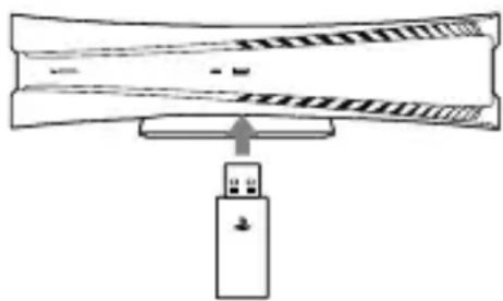 SONY PlayStation Pulse 3D - Connect the wireless adaptor to a USB port on your PS5 ^TM console or PS4 ^TM console. - 1