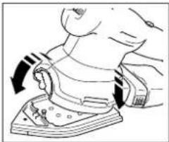 BLACK & DECKER KA110E - REMOVING AND REFITTING THE SANDING PLATEN - 2