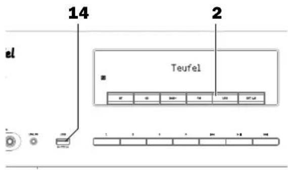 Teufel KB 62 CR - Raccorder et lire le périphérique USB - 2