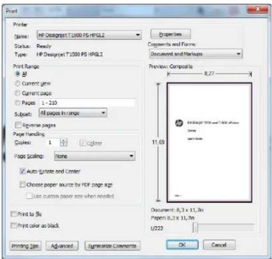 HP DesignJet T1530 - Ektúnωση από Adobe Acrobat - 7