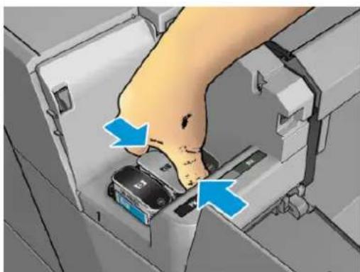 HP DesignJet T1530 - Aφαίρεση δοχείου μελάνης - 3