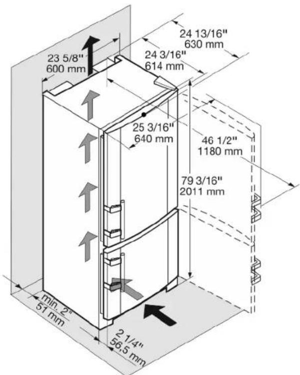 LIEBHERR CS 1311 - Installation dimensions - 1