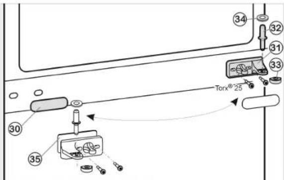 LIEBHERR CS 1311 - Cambiar de situ las piezas de cojinate intermedias - 1