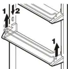 LIEBHERR CS 1640 - Repositioning the door racks - Figure 8 - 1