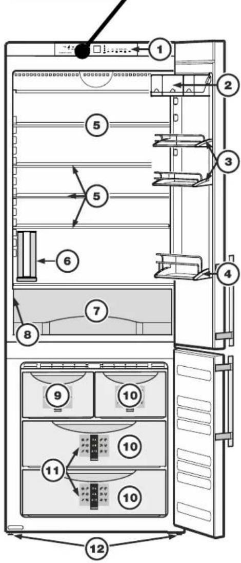 LIEBHERR CS 1640 - Description de l'appareil et de ses aménagements - Figure 1 - 2