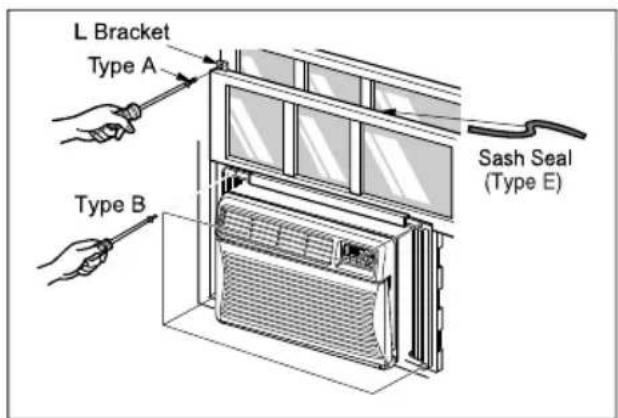 LG LW8013ER - Install the sash seal and sash lock - 1