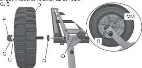 DEWALT DWX726 - INSTALLATION DES ROUES (FIG. 5) - 1