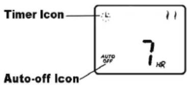 Timer Icon AUTO-OFF Auto-off Icon 7 HR