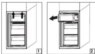 HOTPOINT HAFC9 TI32SX - Pakastimen Iaatikon pitimen irrottaminen - 1