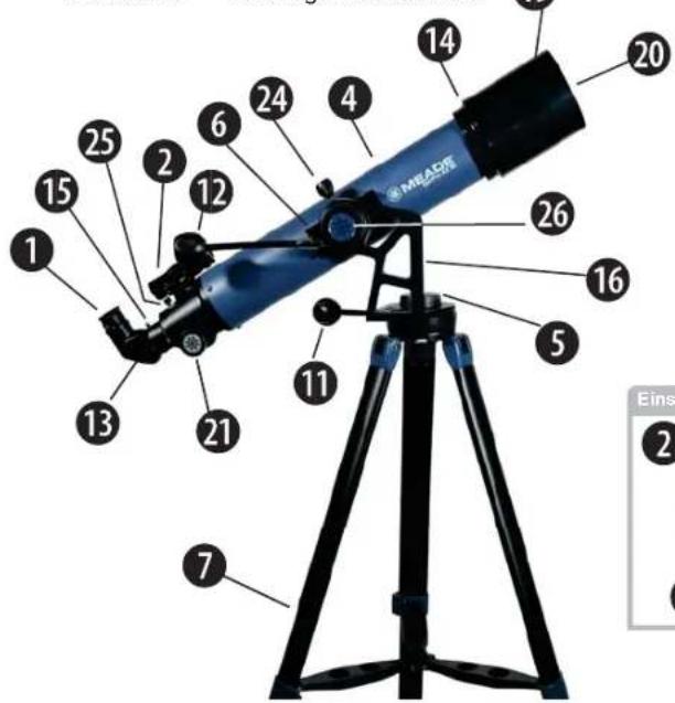 MEADE StarPro AZ - Abbildung 1: Altazimut-Refraktor-Teleskop StarPZ von Meade - 1