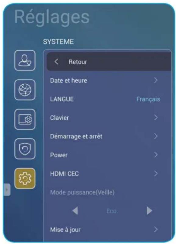 OPTOMA 5651RK - Configuration des paramètres du système - 1