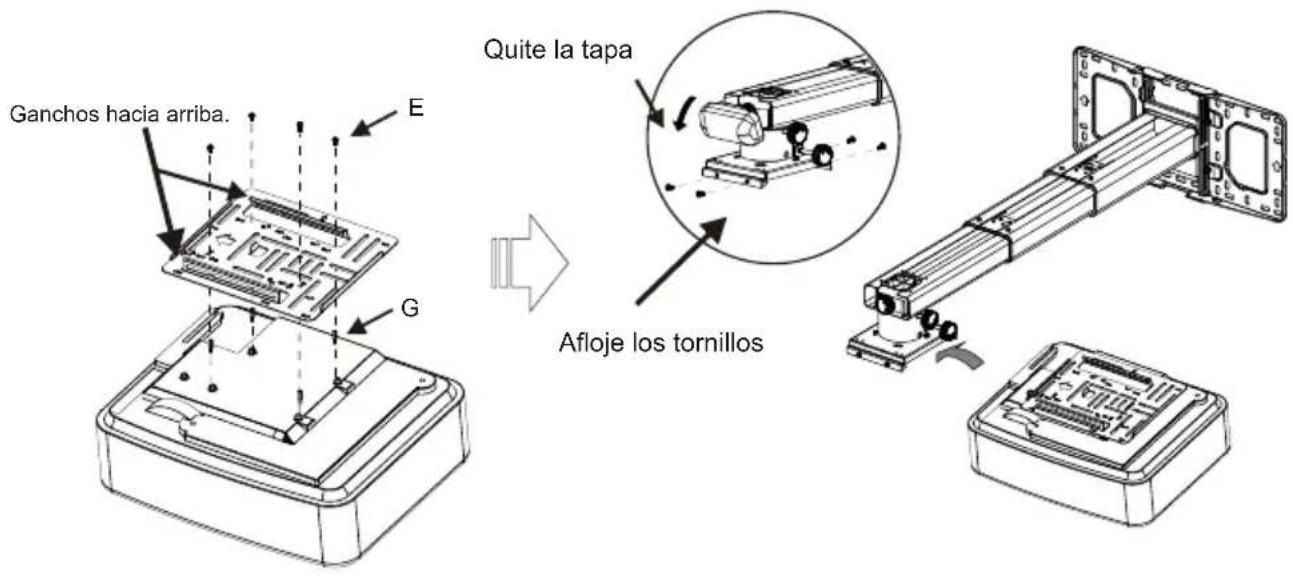 OPTOMA OWM3000ST - Coloque la placa de montaje en el proyector - 1