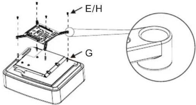 OPTOMA OWM3000ST - Befestigen Sie die komplette Platte am Projektor - 1