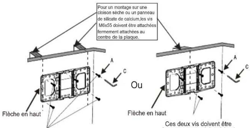 OPTOMA OWM3000ST - Etape 1 : Fixer la plaque murale au mur - 5