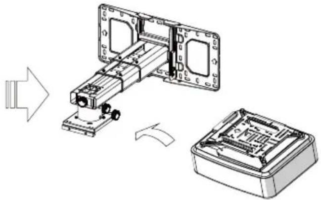 OPTOMA OWM3000ST - Projektor an der Halterung befestigen. - 1
