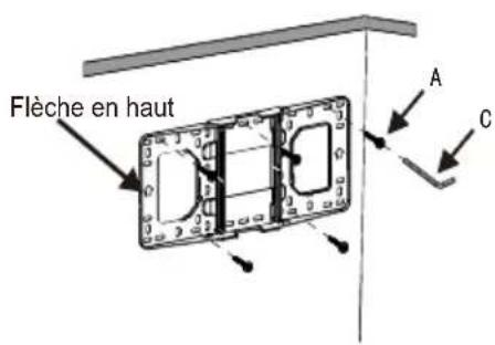 OPTOMA OWM3000ST - Etape 1 : Fixer la plaque murale au mur - 4