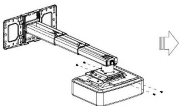 OPTOMA OWM3000ST - Usar ranuras universales para conectar el proyector - 5