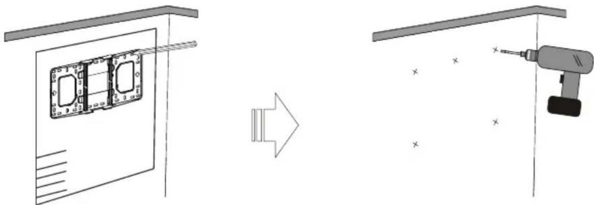 OPTOMA OWM3000ST - Etape 1 : Fixer la plaque murale au mur - 1