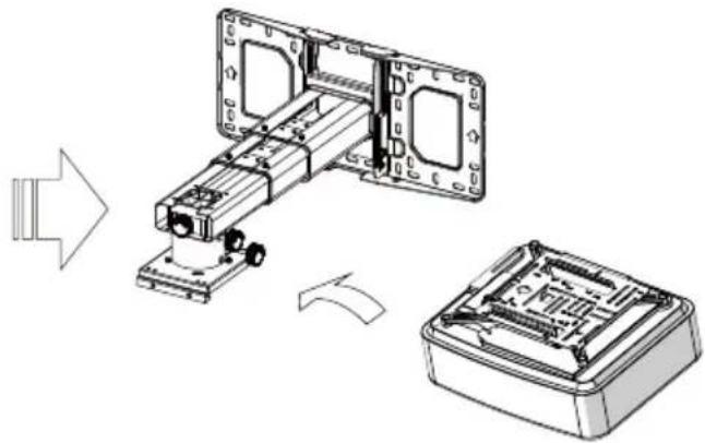 OPTOMA OWM3000ST - En tercer lugar, conecte el proyector al soporte. - 1