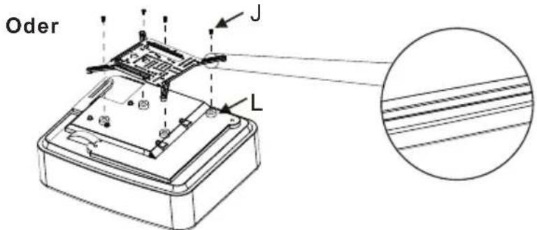 OPTOMA OWM3000ST - Befestigen Sie die komplette Platte am Projektor - 2