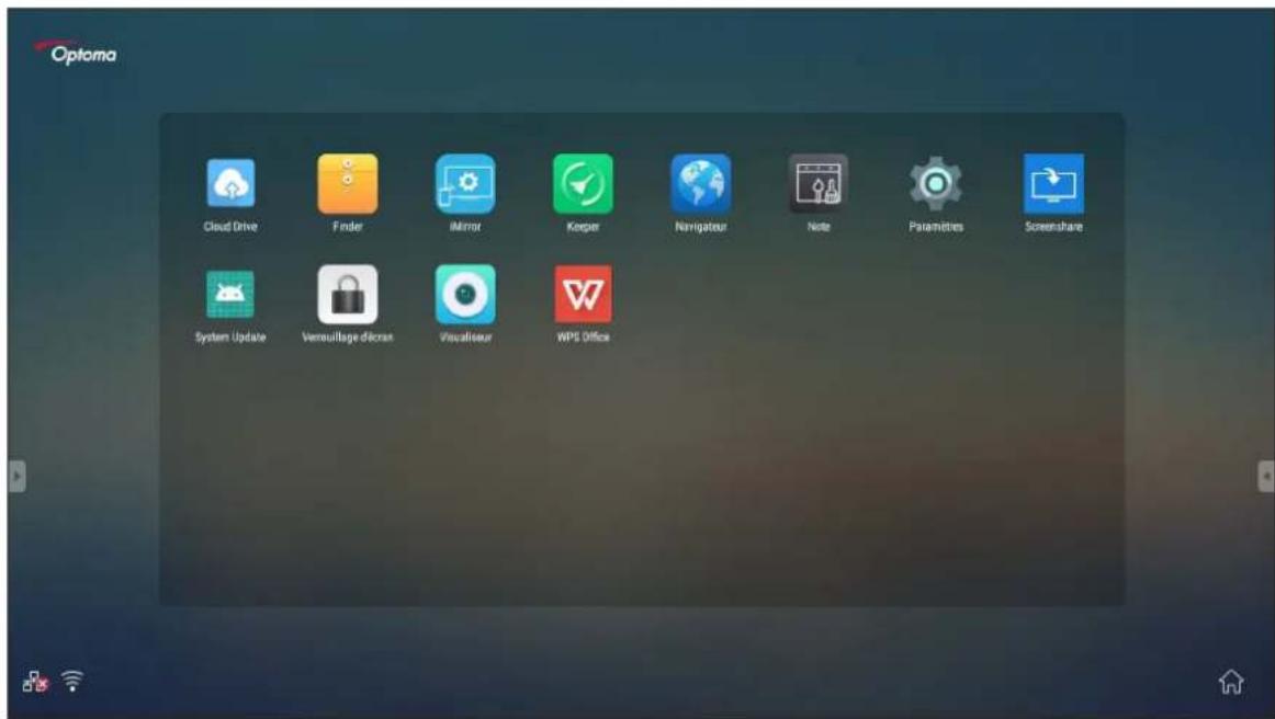 OPTOMA OP651RKe - UTILISATION DES APPLICATIONS - 1