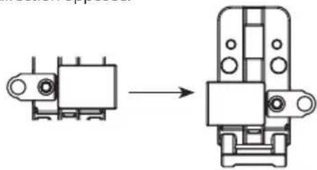LG DLEX7700VE - Inversez le support de la charnière inférieure et l'assemblage de la charnière. - 4