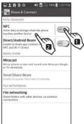 LG DLEX7700VE - Activation de la fonction NFC du téléphone intelligent - 2